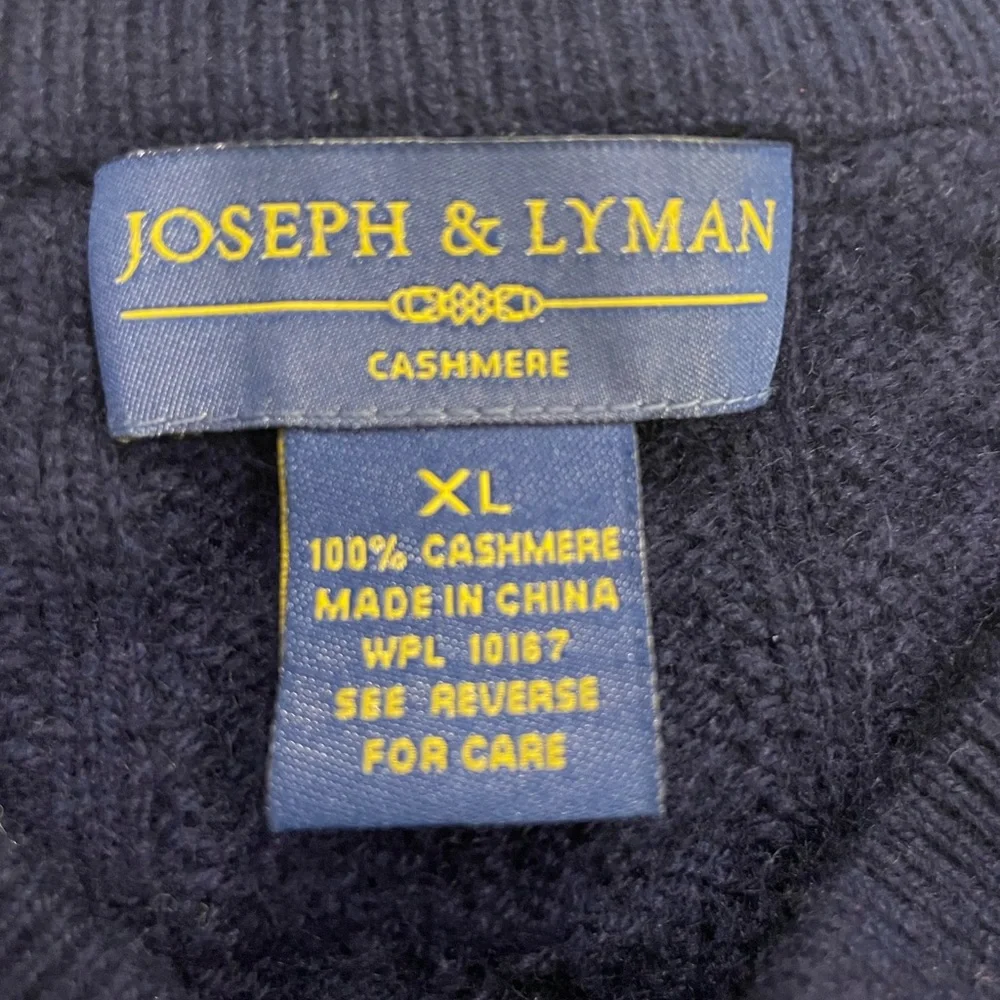 Joseph & Lyman cashmere blue cable knit sweater. Size XL - Picture 8 of 10